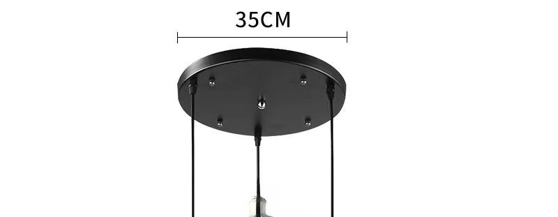 Retro Industrial Gray Glass Pendant Light