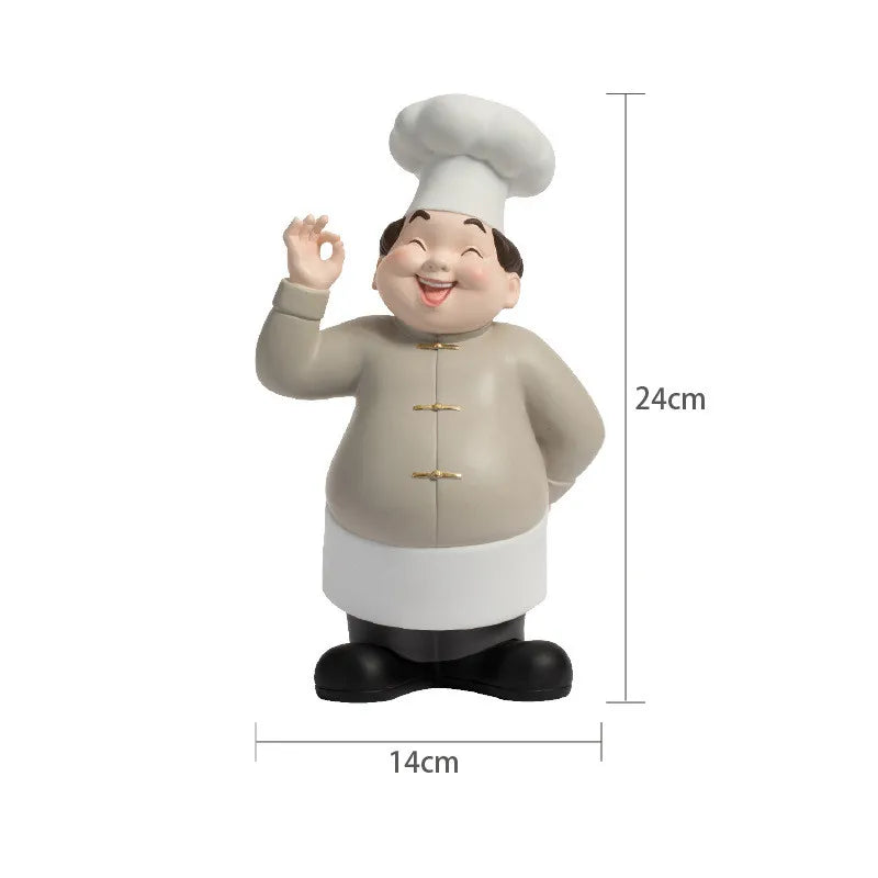 DecorBites™ Creative Chef Wine Rack Sculpture Cup Holder Wine Cabinet Bar Accessories