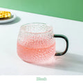 DecorBites™ 400ml Hammer Pattern Glass Mug - Heat Resistant with Hand Handle