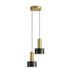Nordic White Metal Pendant Light in Brushed Nickel