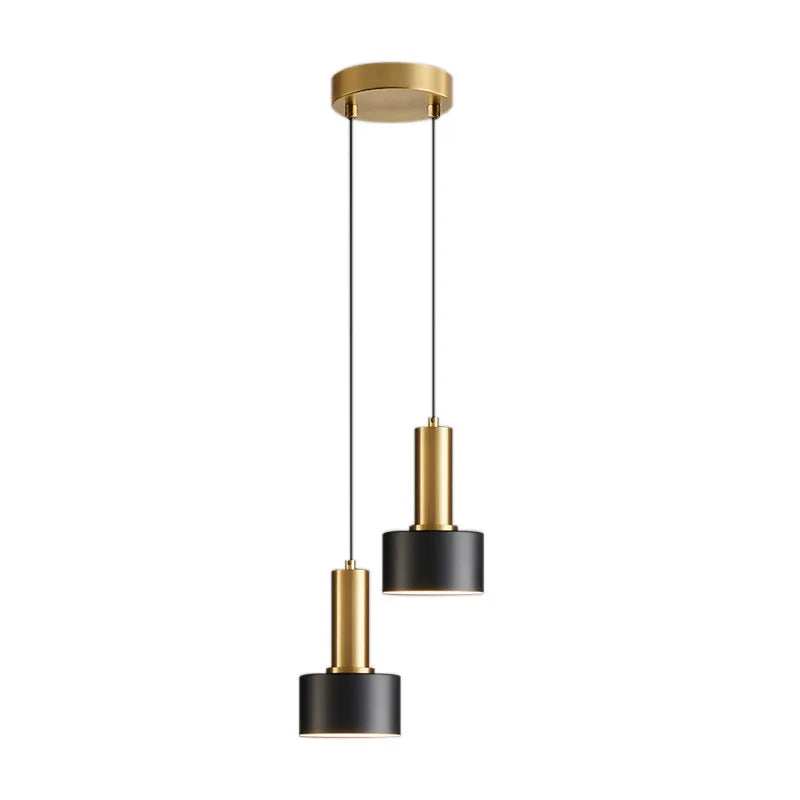 Nordic White Metal Pendant Light in Brushed Nickel