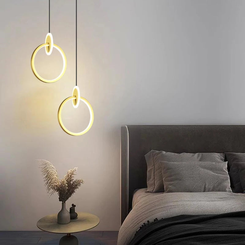 Modern Alloy LED Bedside Pendant Light