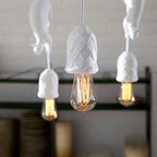 Nordic Resin Squirrel Pendant Light in White