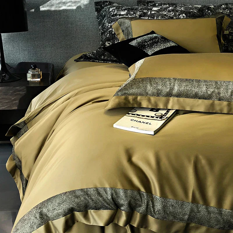 DecorBites™ 1400TC Egyptian Cotton Luxury Bedding Set with Duvet Cover, Sheet, Pillowcases