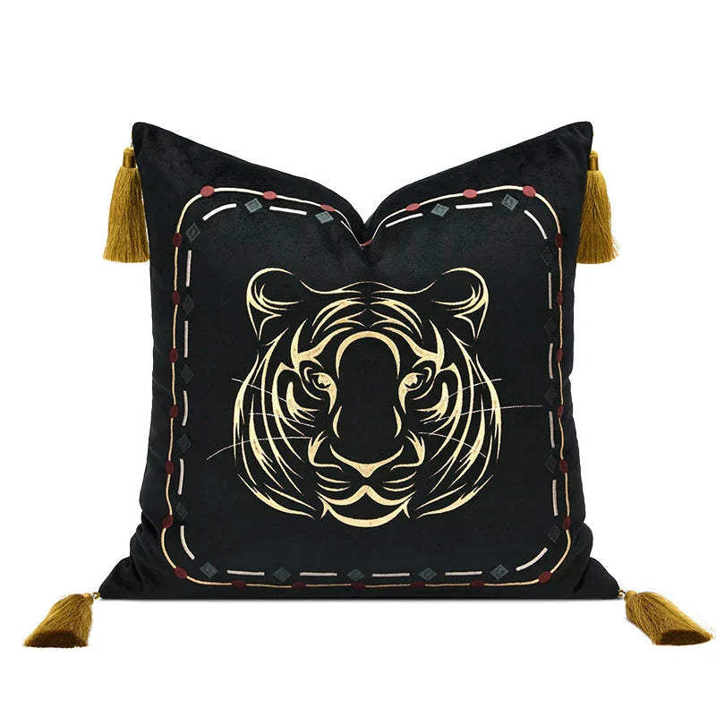 DecorBites™ Embossed Floral Cushion Cover European Style Champagne Throw Pillow Case