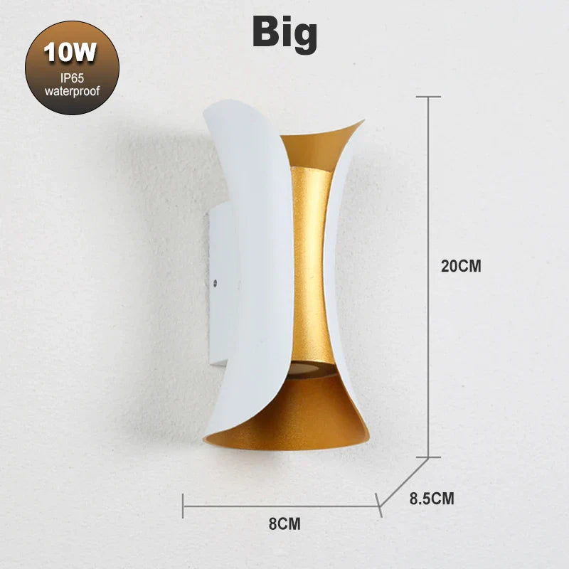 DecorBites™ LED Waterproof Wall Lamp 10W Modern Luxury Indoor Outdoor Sconce Light