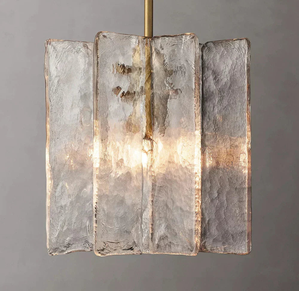 DecorBites™ Glass Lattice Pendant Lights: Stylish LED Chandeliers for Home Decor
