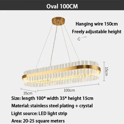 DecorBites™ ثريا كريستال ذهبية: إضاءة LED فاخرة وعصرية لغرفة الطعام والمعيشة وغرفة النوم