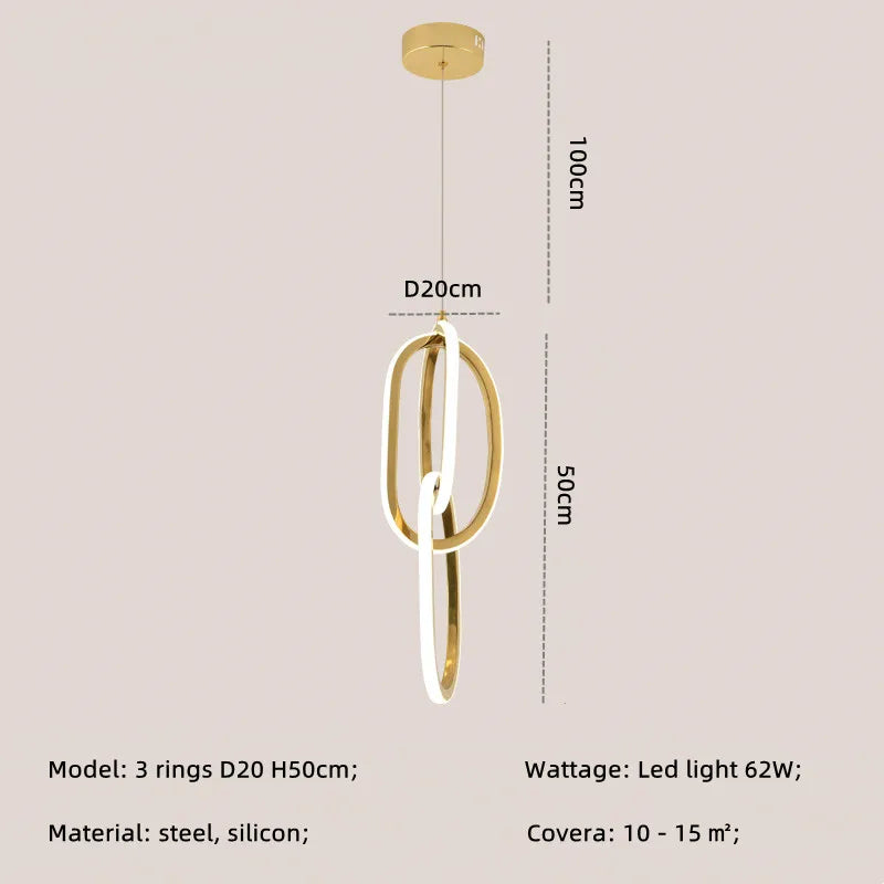 DecorBites™ Gold LED Wall Sconce Dimmable Lighting Fixture Polished Steel Modern Luminarias