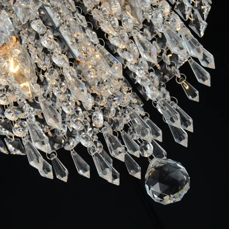 DecorBites™ ثريا كريستال للسقف: إضاءة LED فاخرة لغرفة المعيشة والردهة والشرفة