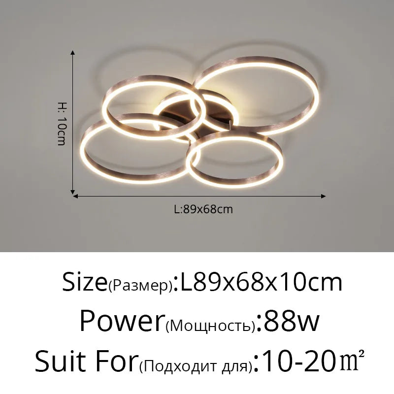 ثريا DecorBites™ LED: مصابيح عصرية لغرف المعيشة والدراسة والنوم، ثريات مدخل دائرية الشكل