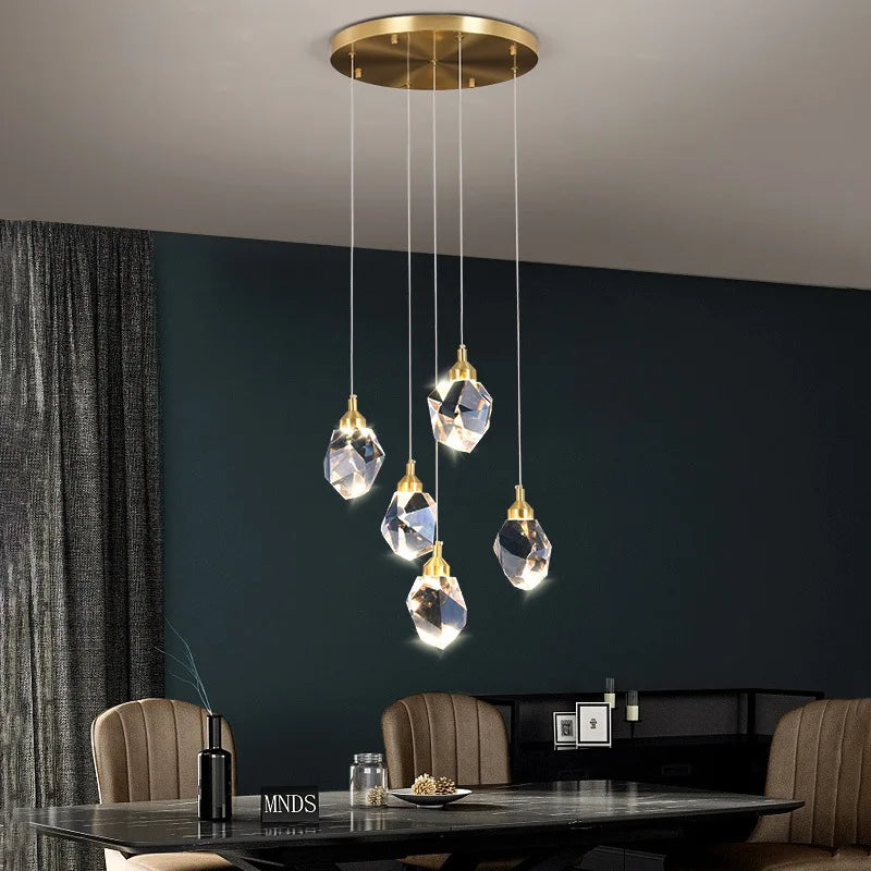DecorBites™ ثريا سقف كريستالية LED: إضاءة أنيقة لديكور المنزل