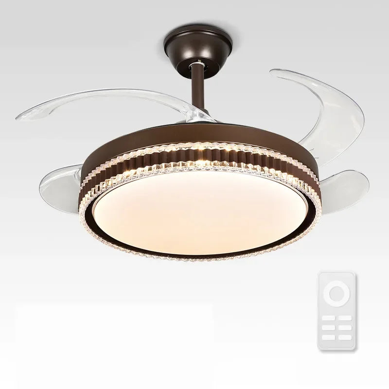 DecorBites™ ثريا مروحة سقف LED بدون شفرات لديكور المنزل الذكي الحديث