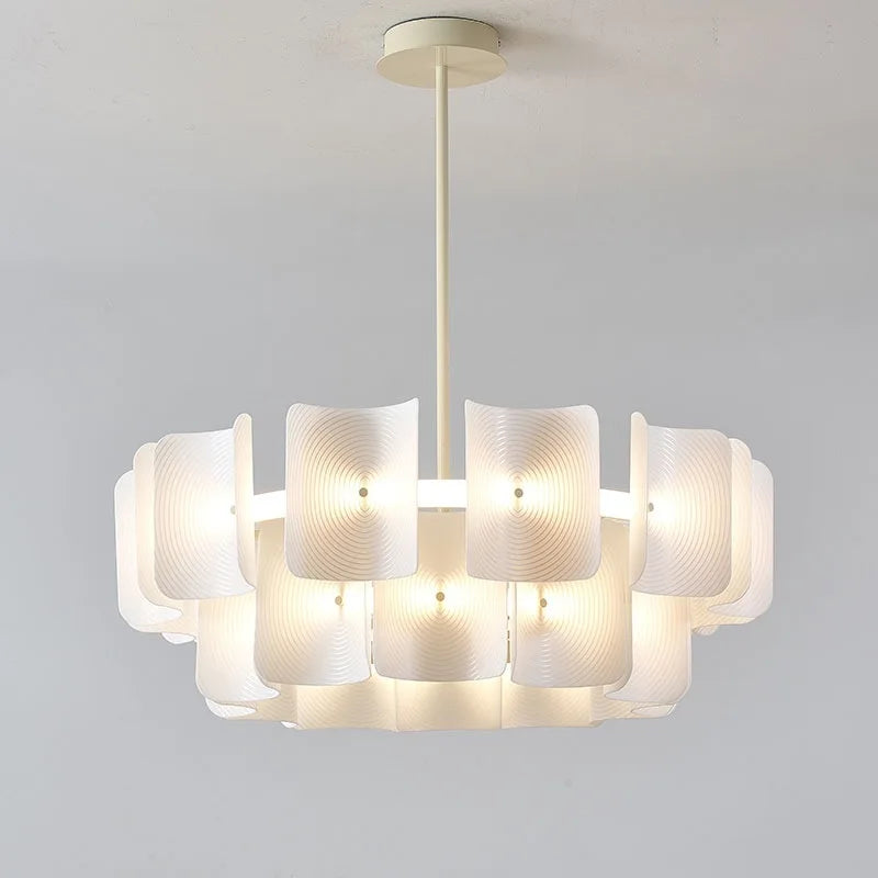 White Wabi Sabi Acrylic Pendant Chandelier