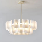 White Wabi Sabi Acrylic Pendant Chandelier