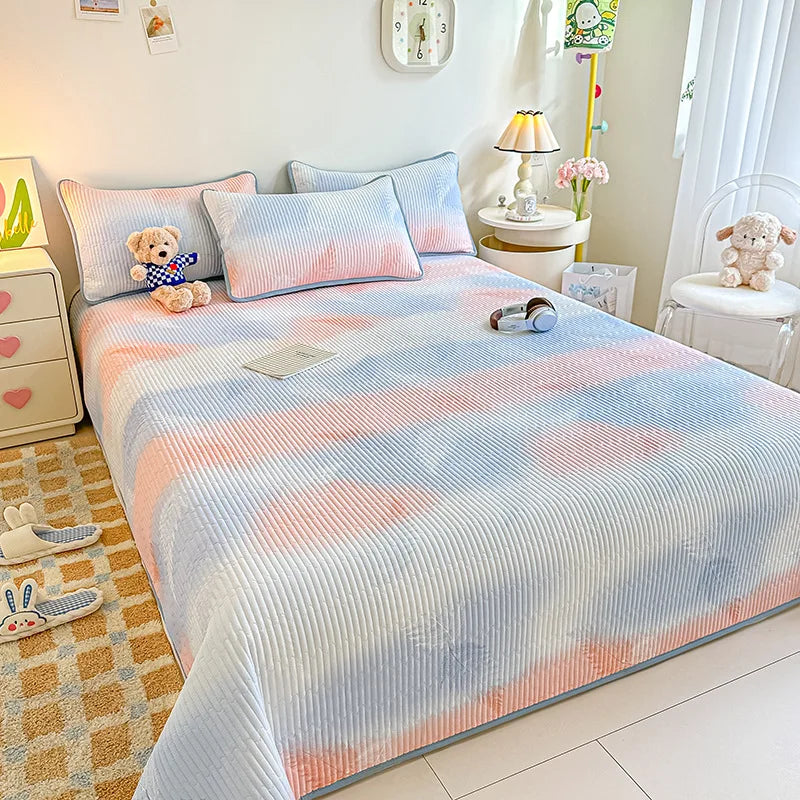 مفرش سرير فردي من DecorBites™ Dreamy Gradient: مانع للانزلاق، مرتبة مبطنة سميكة للاستخدام في الفصول الأربعة