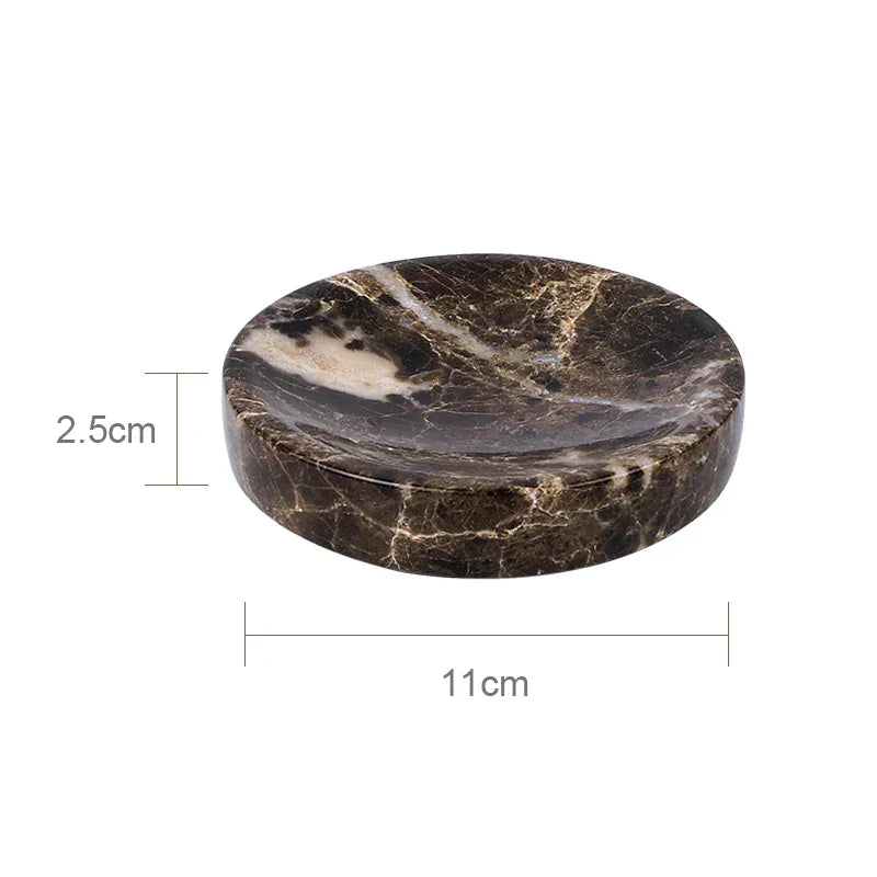 مجموعة حمام رخام إمبرادور دارك من DecorBites™ مع إكسسوارات فاخرة