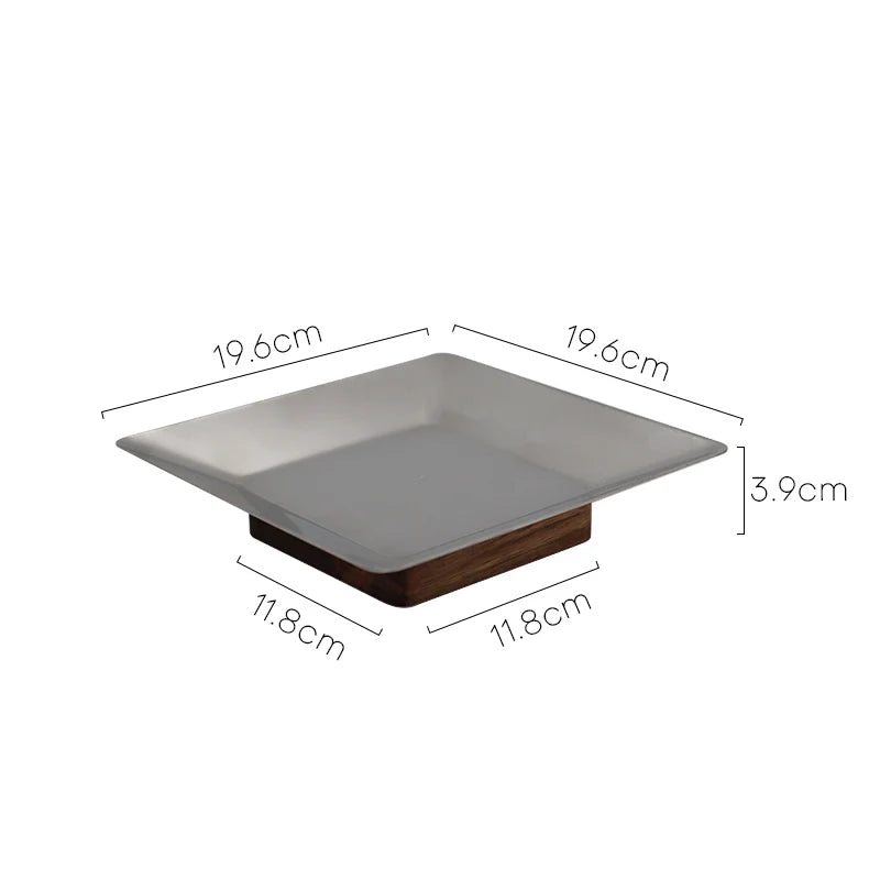 DecorBites™ Acacia Wooden Fruit Bowl Tray for Living Room Coffee Table Décor