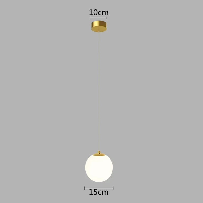 ثريا معلقة DecorBites™ الذهبية الزجاجية بإضاءة LED لغرفة الطعام وغرفة النوم