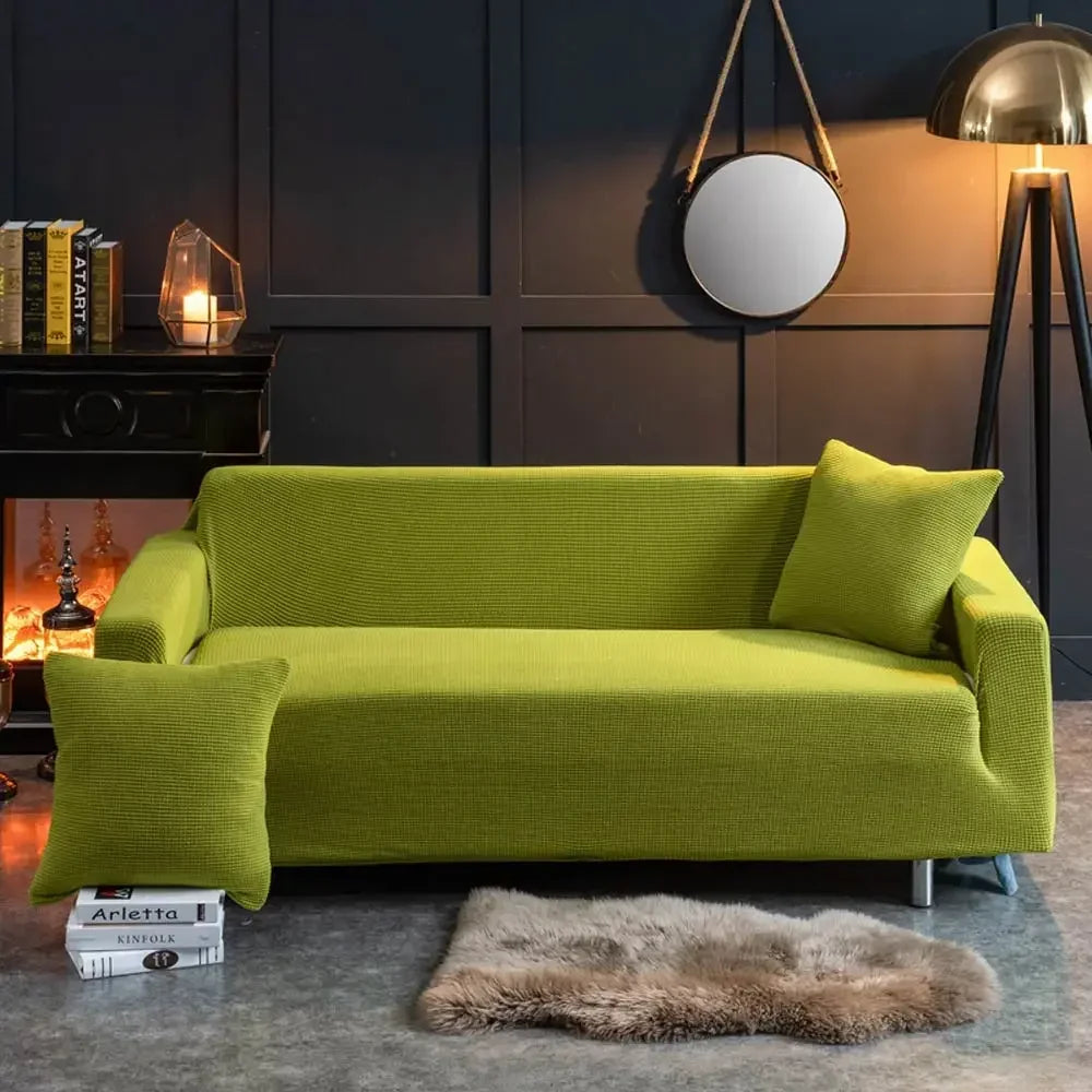 DecorBites™ 3D Quilted Sofa Cover: Soft Cozy Stretch Spandex Couch Slipcover