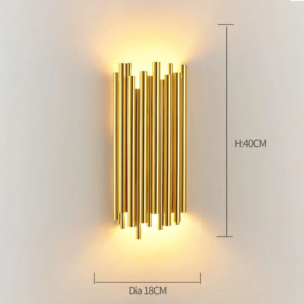 أضواء جدارية كريستالية ذهبية LED DecorBites™ لغرفة النوم وغرفة المعيشة وديكور المنزل