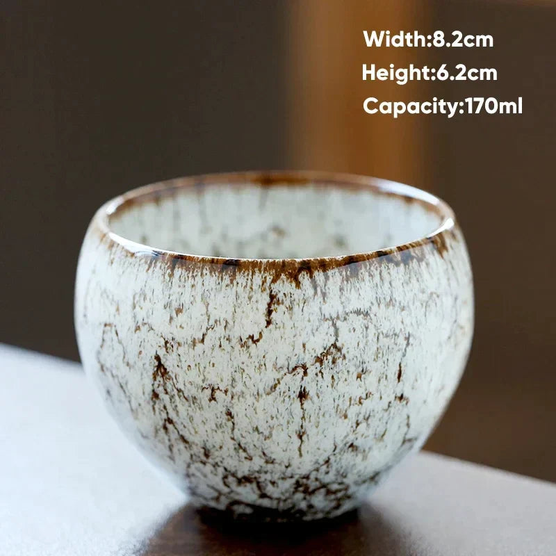 DecorBites™ 170ml Ceramic Coffee Cup Kung Fu Tea Cups Pottery Drinkware Egg Style