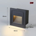 DecorBites™ Applique murale LED encastrée pour marches et escaliers extérieurs, Lampe murale encastrée étanche IP65