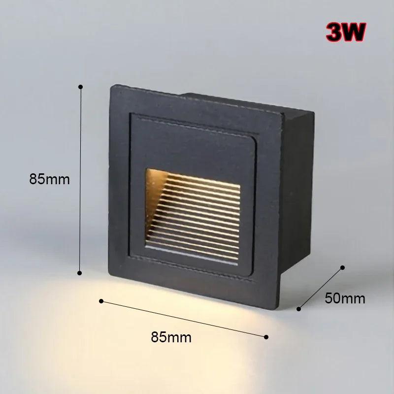 DecorBites™ Applique murale LED encastrée pour marches et escaliers extérieurs, Lampe murale encastrée étanche IP65