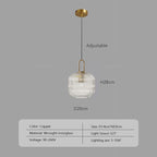 Japanese Glass Pendant Light With Iron Accents