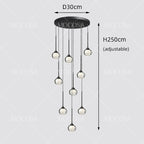 Black Water Drop Acrylic LED Pendant Light