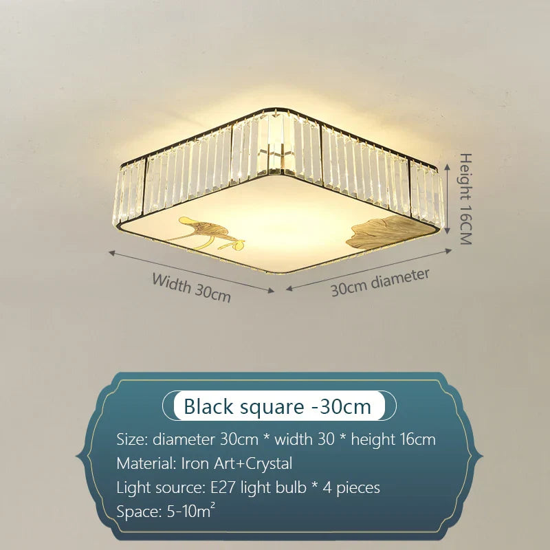 DecorBites™ Crystal Round Ceiling Light - Modern Warm Bedroom Atmosphere