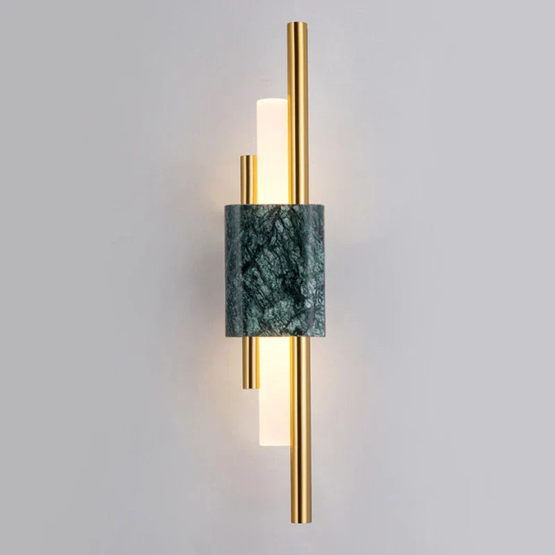 DecorBites™ Green White Marble Wall Lamp - Luxury Golden Decor LED Light