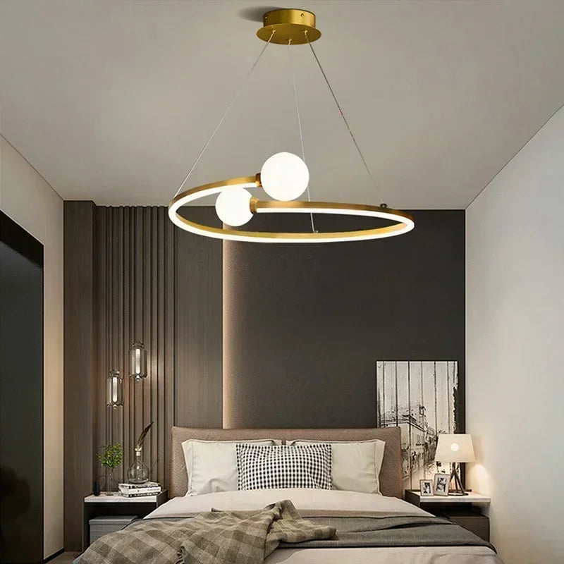 ثريا إضاءة LED حديدية DecorBites™، مثالية لغرفة المعيشة، المطعم، غرفة الدراسة، المطبخ، المرآب