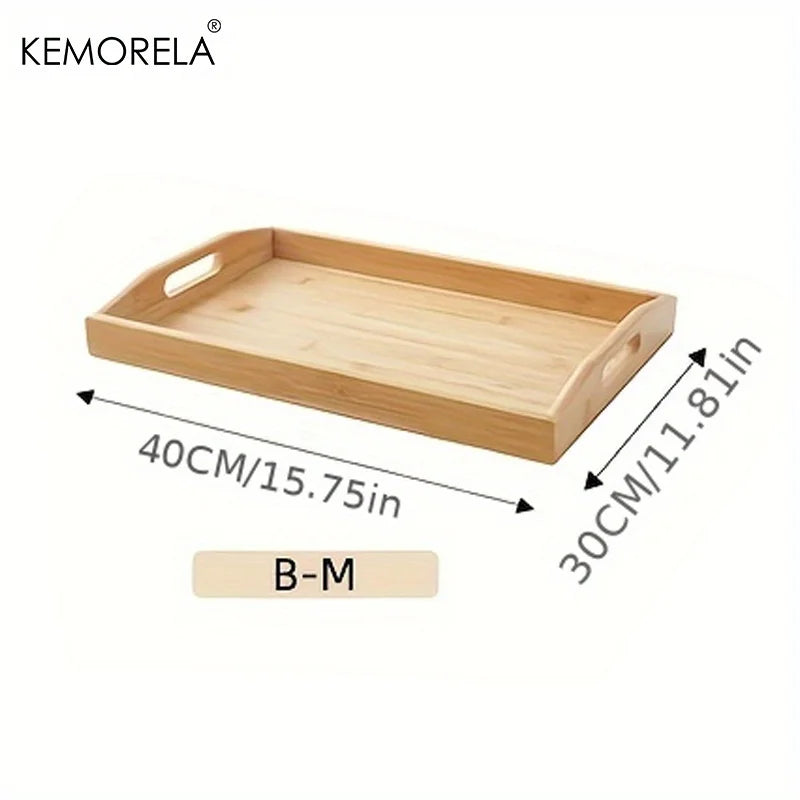 DecorBites™ 1PCS Rectangular Wooden Trays - Multipurpose Kitchen Storage Organizer