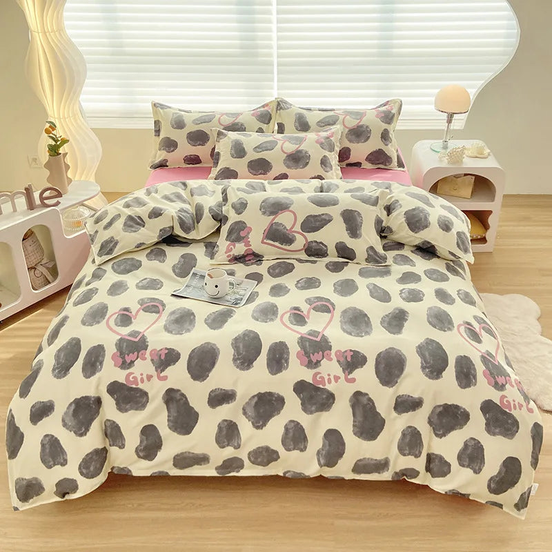 DecorBites™ Cute Pattern Duvet Cover | Super Soft Comforter Cover for Single/Double Bed