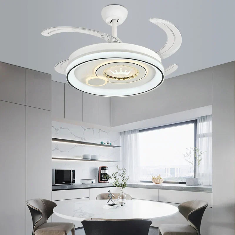 DecorBites™ Dimmable Smart Bedroom Ceiling Fan Light with Remote Control