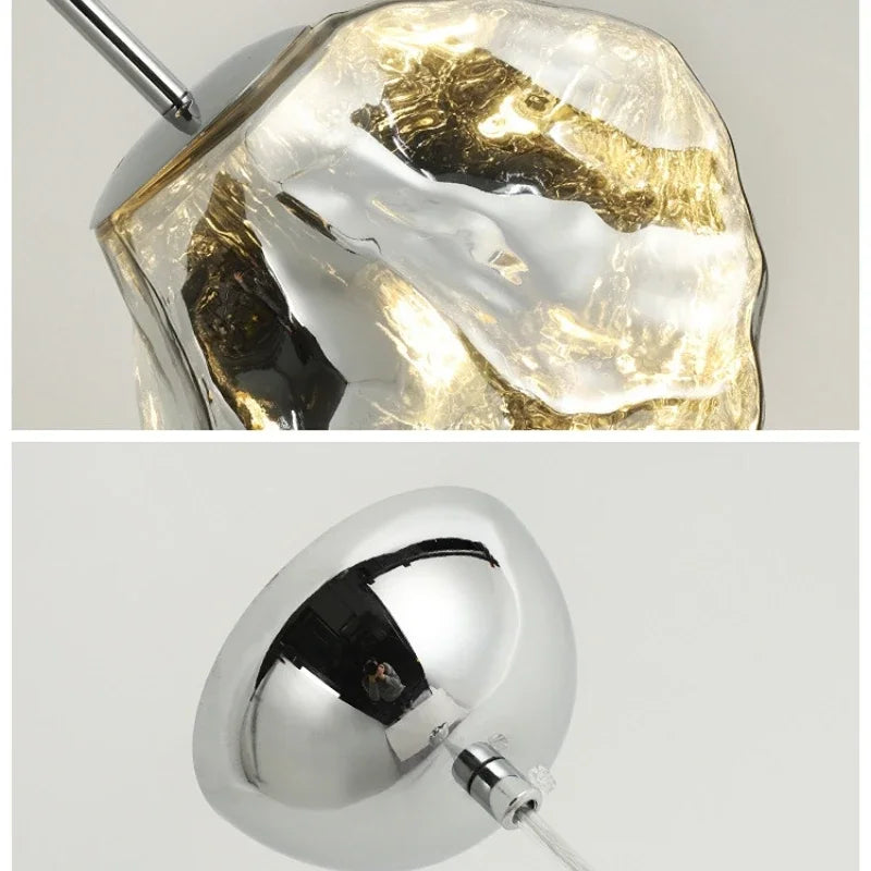 Modern Ice Glass Pendant Light