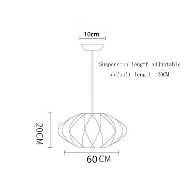 DecorBites™ Elegant Silk Designer Pendant Lamp for Home & Hospitality Lighting
