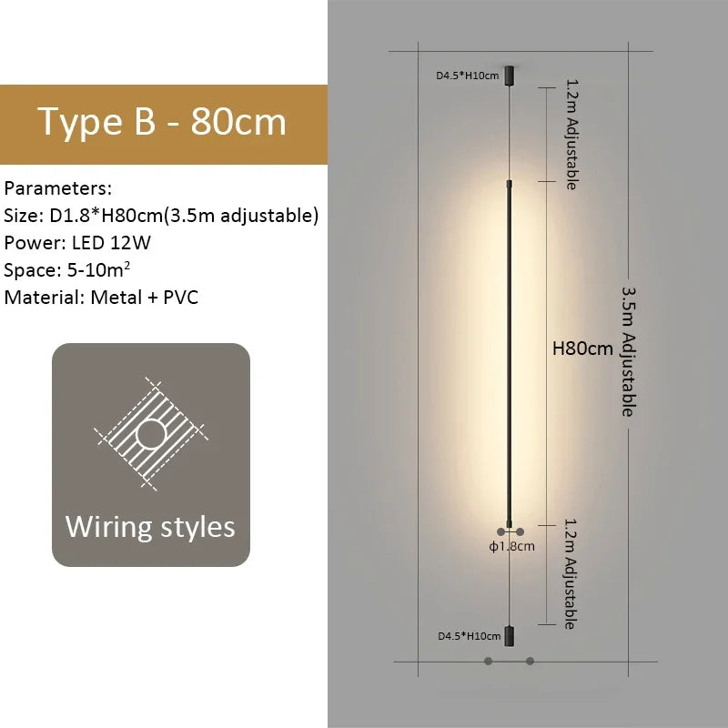 DecorBites™ Black 120cm LED Floor Lamp Modern Home Lighting for Living Room Bedroom Dining