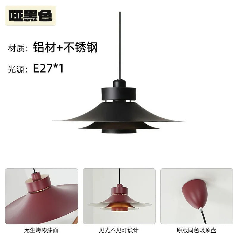 "DecorBites™ Modern Flying Saucer Pendant Light - French Atmosphere Horn Hanging Lamp"