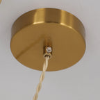 Japanese Ceramic Pendant Light in White and Bronze