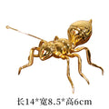 DecorBites™ Golden Ant Metal Sculpture Figurine Home Decor Insect Ornament
