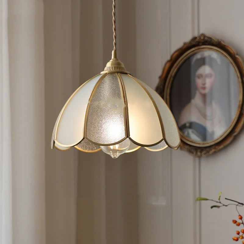 DecorBites™ Antique Glass LED Pendant Lamp, Adjustable Loft Kitchen Light Fixture
