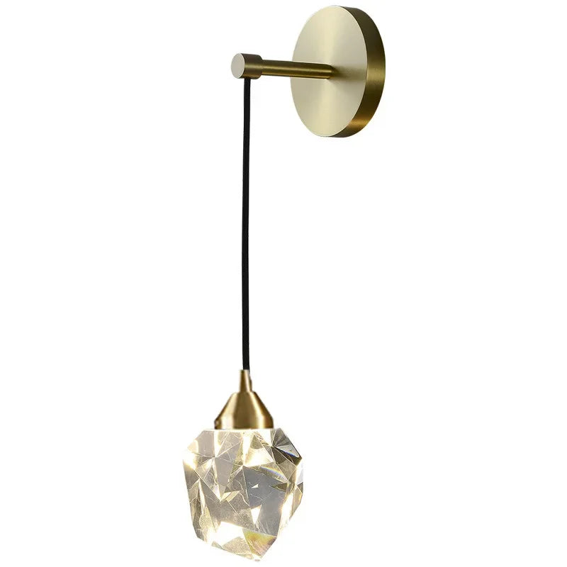 DecorBites™ Crystal Nordic LED Wall Sconce Modern Golden Light Fixture for Living Room