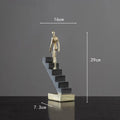 DecorBites™ Golden Man Abstract Resin Figure Sculpture Staircase Decor