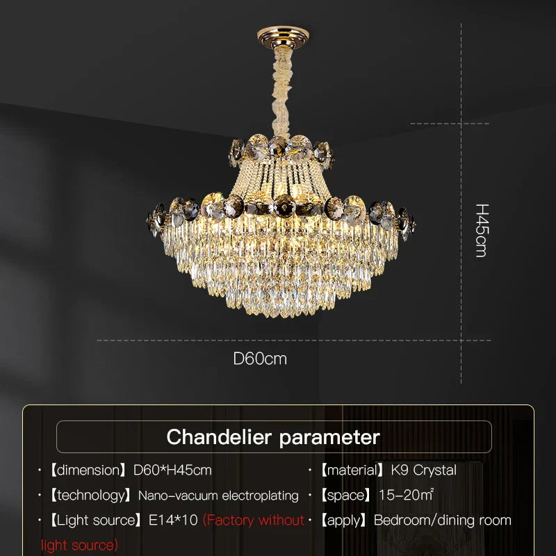DecorBites™ Crystal Chandelier: Modern Nordic Luxury for Living Room, Dining Room, Bedroom