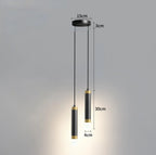 Modern Long Double Spotlight Pendant Light in Black/Gold