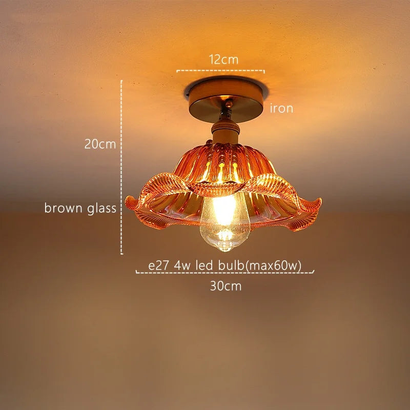 DecorBites™ Green Stripe Glass Pendant Lamp Fixture for Home Decor & Kitchen Lighting