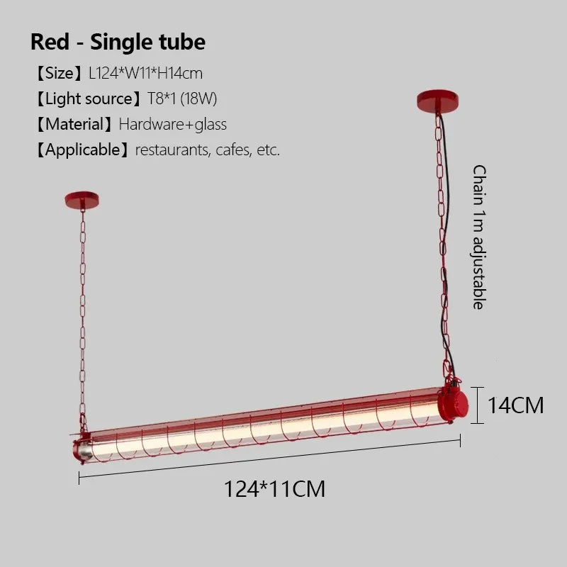 Retro Linear Glass Pendant Light In Polished Chrome