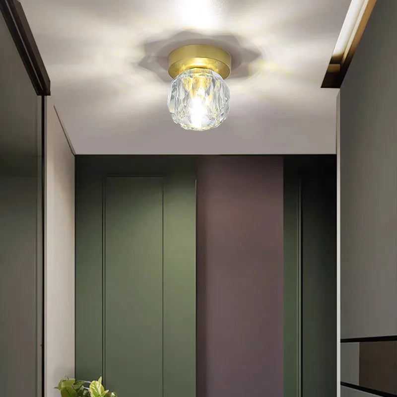 DecorBites™ Diamond Crystal Ceiling Lights: Modern & Elegant Lighting Fixture for Home Decor